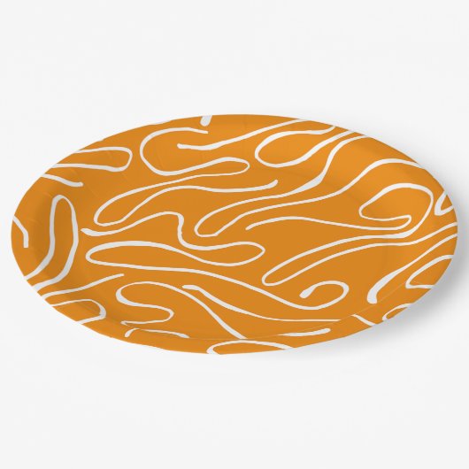 Abstrakt Vibes Pattern Pappteller (Schrägansicht)