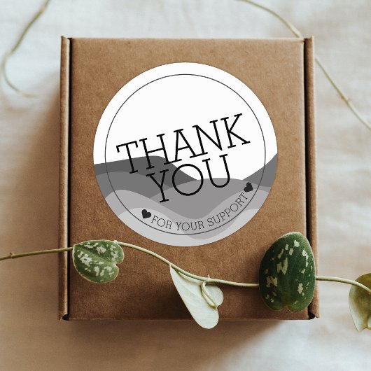 Abstrakt Vielen Dank für den klassischen Rundaufkl Runder Aufkleber