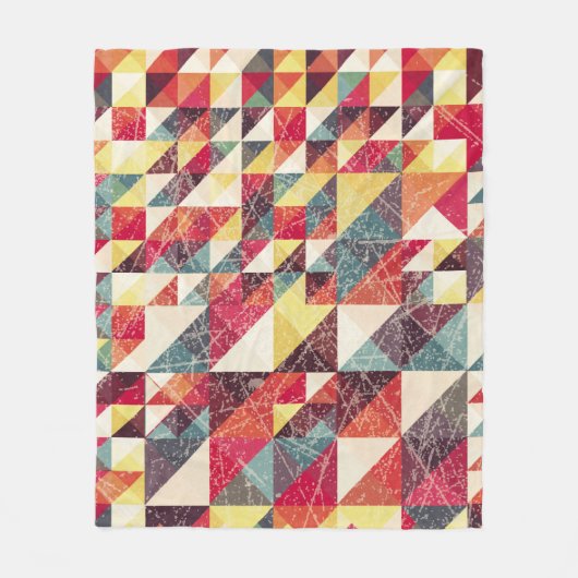 Abstrakt, vintage geometrischer Hintergrundpattern Fleecedecke (Vorderseite)