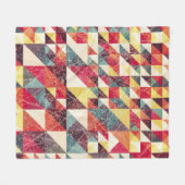 Abstrakt, vintage geometrischer Hintergrundpattern Fleecedecke (Vorderseite (Horizontal))