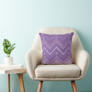 Abstrakt Violet Zigzag Pillow Kissen
