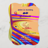 Abstrakt Virgo Geburtstag (23. August - 22. Septem Einladung (Vorne/Hinten)