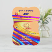 Abstrakt Virgo Geburtstag (23. August - 22. Septem Einladung (Stehend Vorderseite)