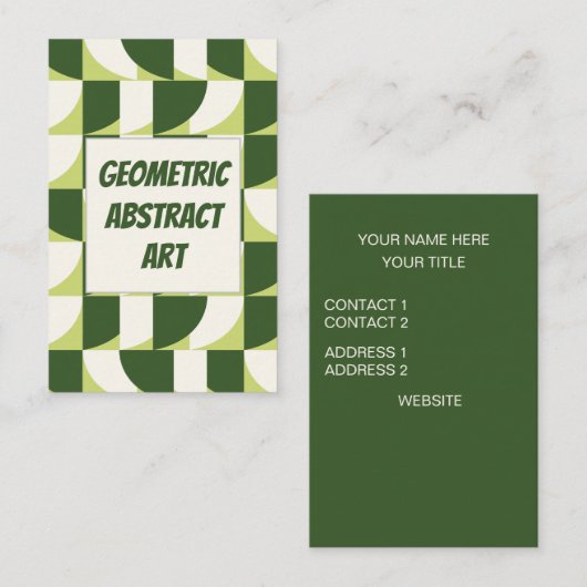 Abstrakt Visitenkarte (Vorne/Hinten)