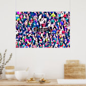 Abstrakt vom Foto am März für Frauenprotest Poster (Küche)