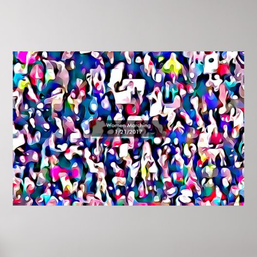 Abstrakt vom Foto am März für Frauenprotest Poster (Vorne)