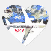 Abstrakt von Michael Moffa Herz-Aufkleber (Vorderseite)