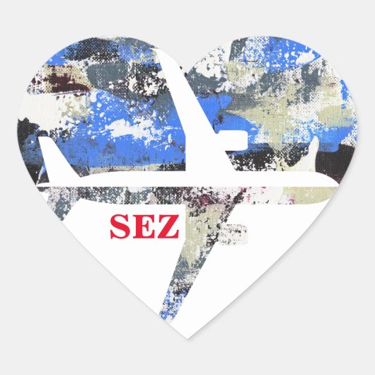 Abstrakt von Michael Moffa Herz-Aufkleber (Vorderseite)