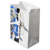 Abstrakt von Michael Moffa Mittlere Geschenktüte (Rückseite Schrägansicht)