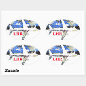 Abstrakt von Michael Moffa Ovaler Aufkleber (Blatt)