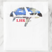 Abstrakt von Michael Moffa Ovaler Aufkleber (Tasche)