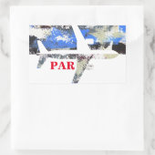 Abstrakt von Michael Moffa Rechteckiger Aufkleber (Tasche)