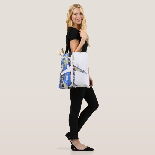 Abstrakt von Michael Moffa Tasche (Am Model)