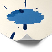 Abstrakt Vortex: Deep Blue, Textured, Modern Art Poster (Ecke)