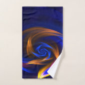 Abstrakt Vortex Shape Blue Orange Badhandtuch Set (Handtuch)