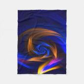 Abstrakt Vortex Shape Blue Orange Fleecedecke (Vorderseite)