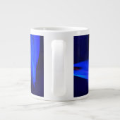 Abstrakt Vortex Shape Blue Orange Jumbo-Tasse (Rückseite)