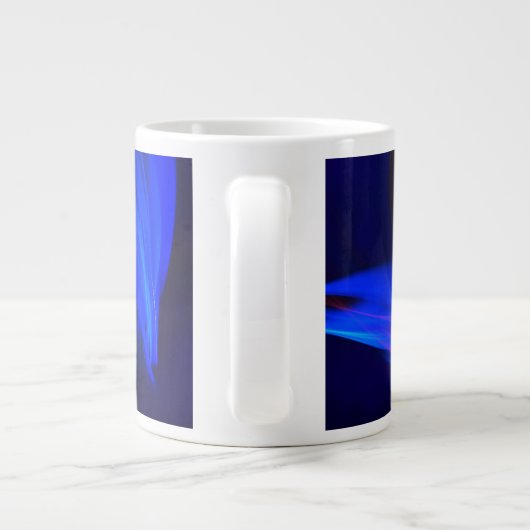 Abstrakt Vortex Shape Blue Orange Jumbo-Tasse (Rückseite)