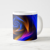 Abstrakt Vortex Shape Blue Orange Jumbo-Tasse (Vorderseite Rechts)