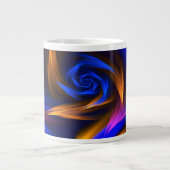 Abstrakt Vortex Shape Blue Orange Jumbo-Tasse (Vorderseite)