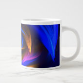 Abstrakt Vortex Shape Blue Orange Jumbo-Tasse (Rechts)