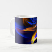 Abstrakt Vortex Shape Blue Orange Kaffeetasse (Vorderseite Links)
