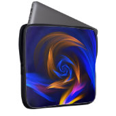 Abstrakt Vortex Shape Blue Orange Laptopschutzhülle (Vorne Rechts)