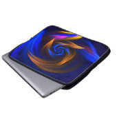 Abstrakt Vortex Shape Blue Orange Laptopschutzhülle (Vorne Knopf)