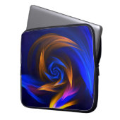 Abstrakt Vortex Shape Blue Orange Laptopschutzhülle (Vorderseite Links)