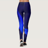 Abstrakt Vortex Shape Blue Orange Leggings (Rückseite)