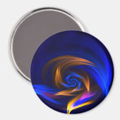 Abstrakt Vortex Shape Blue Orange Magnet (Vorderseite/Rückseite)