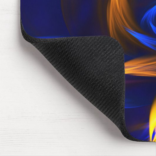Abstrakt Vortex Shape Blue Orange Mousepad (Ecke)
