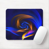 Abstrakt Vortex Shape Blue Orange Mousepad (Mit Mouse)