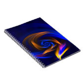 Abstrakt Vortex Shape Blue Orange Notizblock (Rechte Seite)
