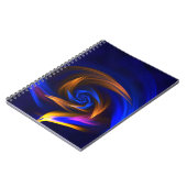 Abstrakt Vortex Shape Blue Orange Notizblock (Linke Seite)
