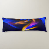 Abstrakt Vortex Shape Blue Orange Seitenschläferkissen (Rückseite)