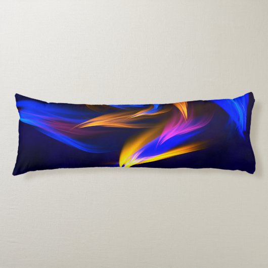 Abstrakt Vortex Shape Blue Orange Seitenschläferkissen (Vorderseite)