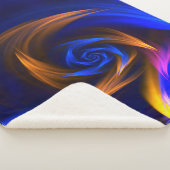 Abstrakt Vortex Shape Blue Orange Sherpadecke (3/4)
