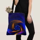 Abstrakt Vortex Shape Blue Orange Tasche (Von Nahem)
