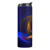 Abstrakt Vortex Shape Blue Orange Thermosbecher (Nach links gedreht)