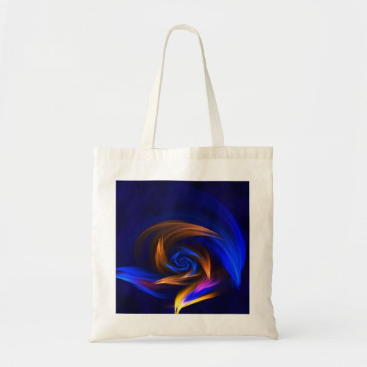 Abstrakt Vortex Shape Blue Orange Tragetasche (Vorne)