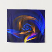 Abstrakt Vortex Shape Blue Orange Wandteppich (Vorderseite (Horizontal))