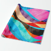 Abstrakt Wasserfarbe abstrakter farbiger Hintergru Geschenkpapier (Ungerollt)