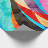 Abstrakt Wasserfarbe abstrakter farbiger Hintergru Geschenkpapier (Ecke)