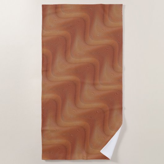 Abstrakt Wave Art Beach Handtuch (Vorderseite)