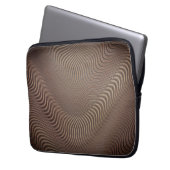Abstrakt Wave Brown Laptop Sleeve (Vorderseite Links)