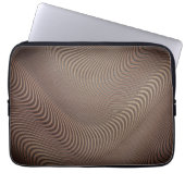 Abstrakt Wave Brown Laptop Sleeve (Vorderseite)