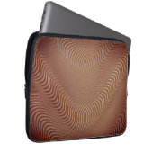 Abstrakt Wave Brown Laptop Sleeve (Vorne Rechts)