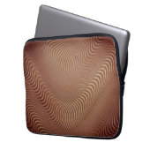 Abstrakt Wave Brown Laptop Sleeve (Vorderseite Links)