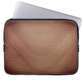 Abstrakt Wave Brown Laptop Sleeve (Vorderseite)